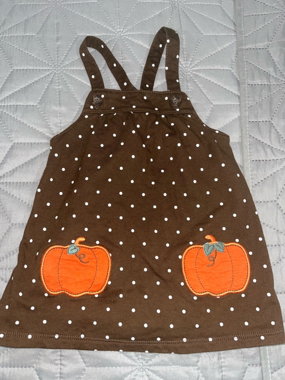 Carter's Brown Polka Dot Dress with White Dots